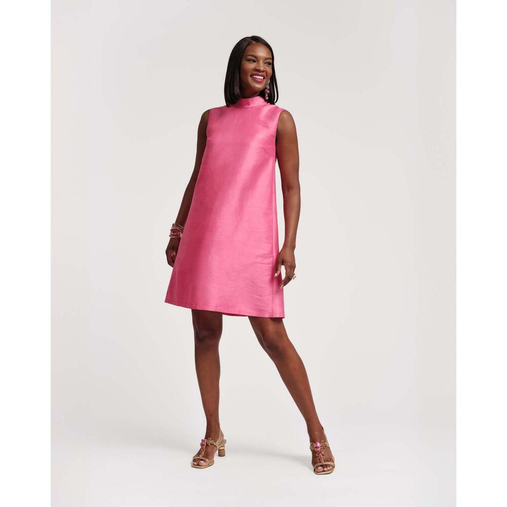Sleeveless Diplomat Mini Dress - Hot Pink - Picture 3 of 5